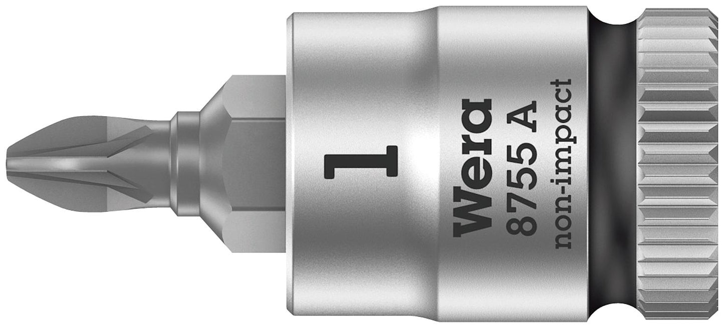 Pozidriv-Steckschlüsseleinsatz 8755 A Bitnuss mit 1/4"-Antrieb, kurz