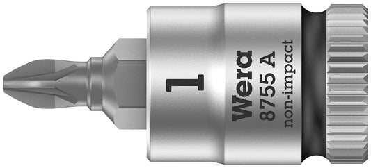 Pozidriv-Steckschlüsseleinsatz 8755 A Bitnuss mit 1/4"-Antrieb, kurz