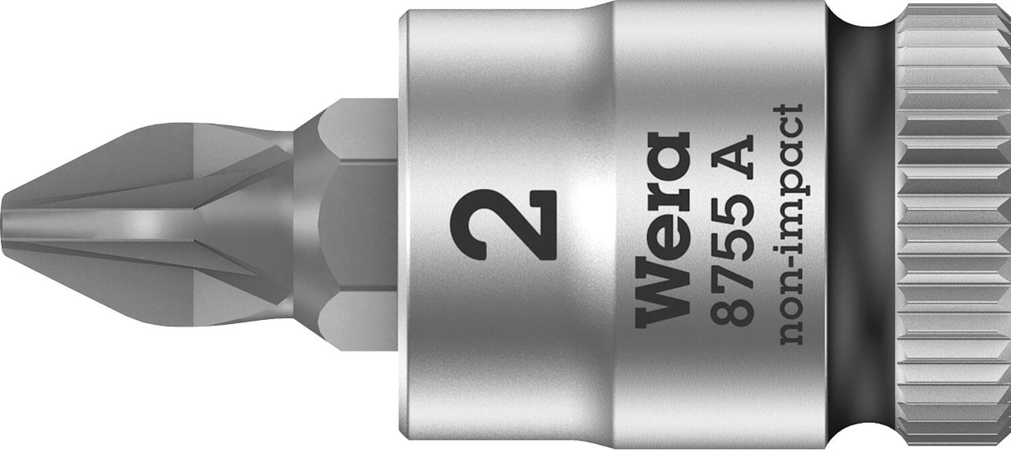 Pozidriv-Steckschlüsseleinsatz 8755 A Bitnuss mit 1/4"-Antrieb, kurz