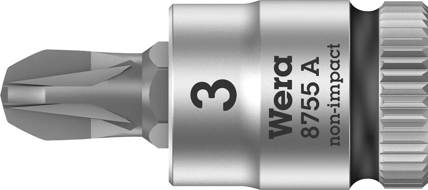 Pozidriv-Steckschlüsseleinsatz 8755 A Bitnuss mit 1/4"-Antrieb, kurz