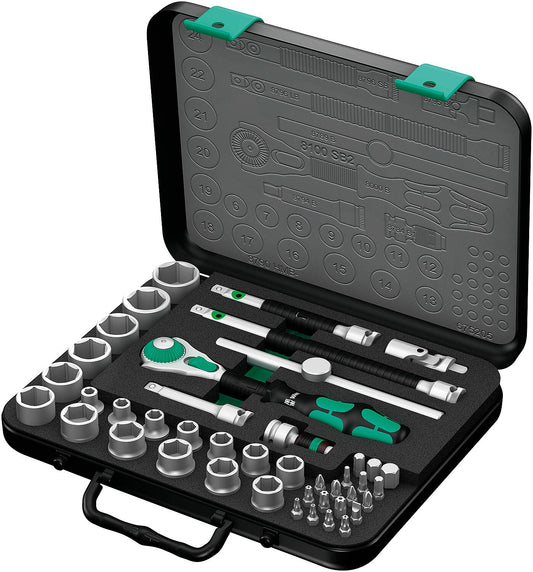Steckschlüsselsatz WERA Zyklop 43-teilig 3/8" im Metallkoffer