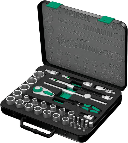 Steckschlüsselsatz WERA Zyklop 36-teilig 1/2" metrisch