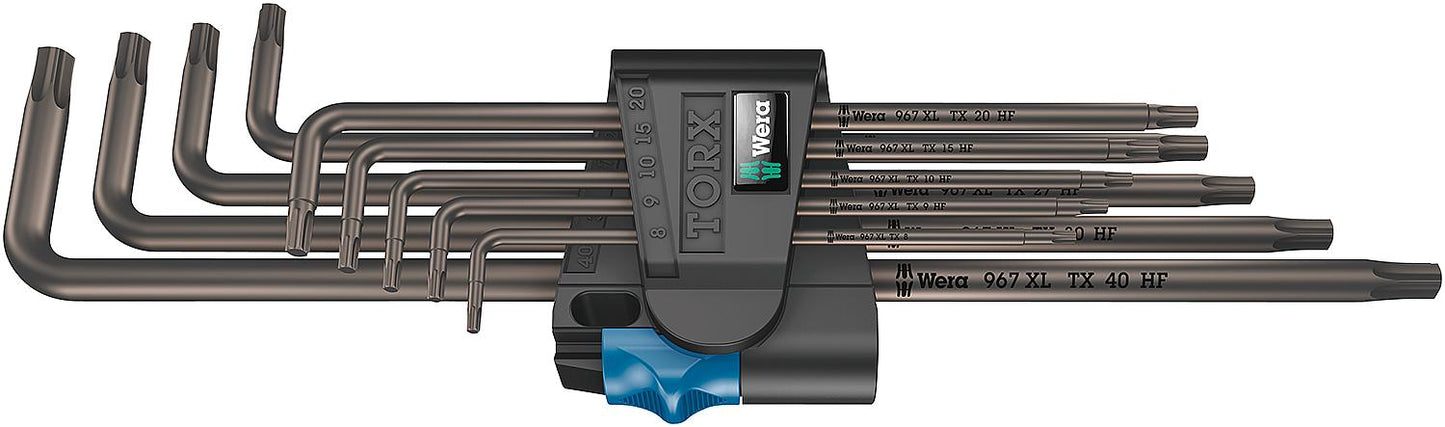 Winkelschlüsselsatz WERA 9-teilig, TORX® T8 - T40, lang