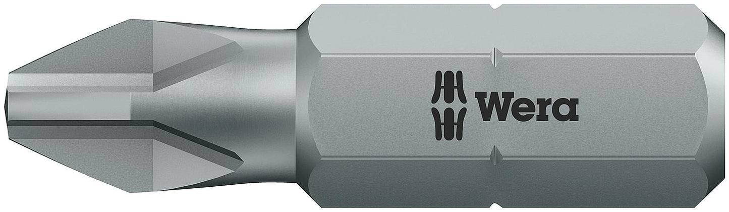 Wera 851/1 Z Phillips bit with 1/4" drive, short, tough, PH1 x 25 mm