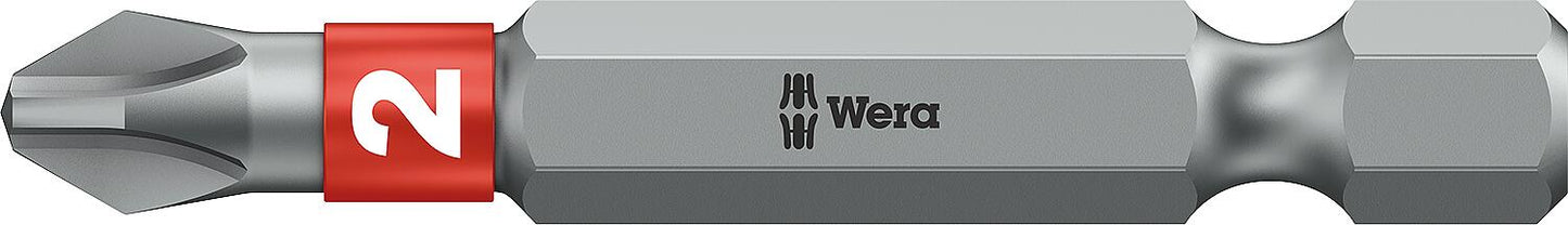 Wera 851/4 BTZ Phillips bit with 1/4" drive, long, tough with BiTorsion zone, PH1 x 50 mm