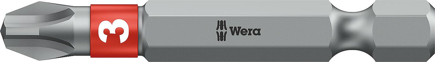 Wera 851/4 BTZ Phillips bit with 1/4" drive, long, tough with BiTorsion zone, PH1 x 50 mm