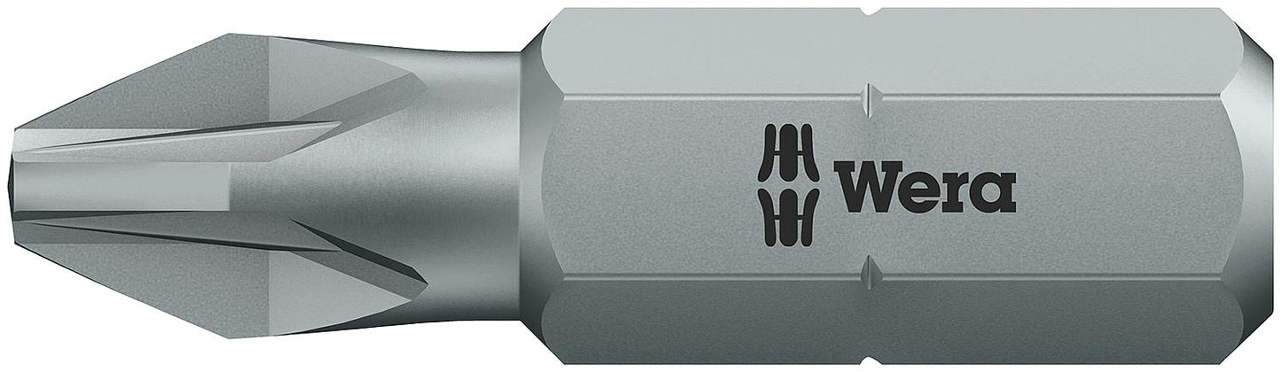 Wera 855/1 Z Pozidriv bit with 1/4" drive, short, tough, PZ1 x 25 mm