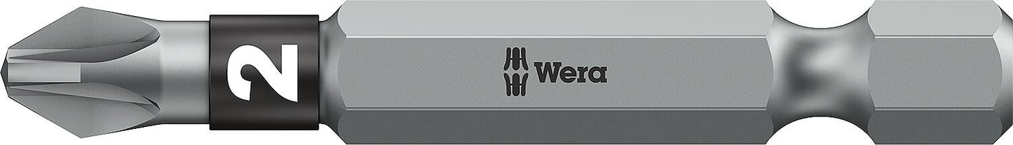 Wera 855/4 BTZ Pozidriv bit with 1/4" drive, long, tough with BiTorsion zone, PZ1 x 50 mm