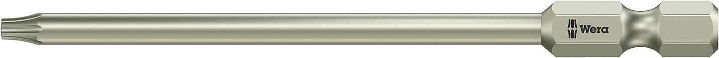 Torx®-TH (with bore) bit Wera 3867/4 TORX® BO with 1/4" drive, long, stainless steel, T10H x 89 mm