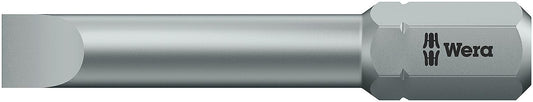 Wera 800/2 Z slotted bit with 5/16" drive, metric, short, tough, SL8.0 x 1.2 x 41 mm