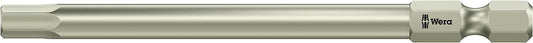 Wera 3840/4 hex bit with 1/4" drive, metric, long, stainless steel, Hex-Plus, SW 3.0 x 89 mm