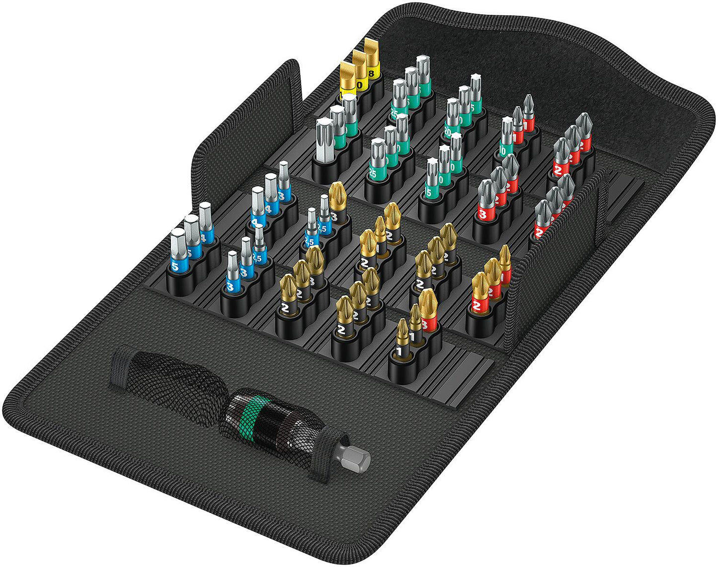 WERA Bit-Safe BiTorsion 1 61-piece bit set with bit holder