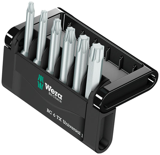 Jeu de 6 embouts WERA Bit-Check Universal 1, TORX® interne