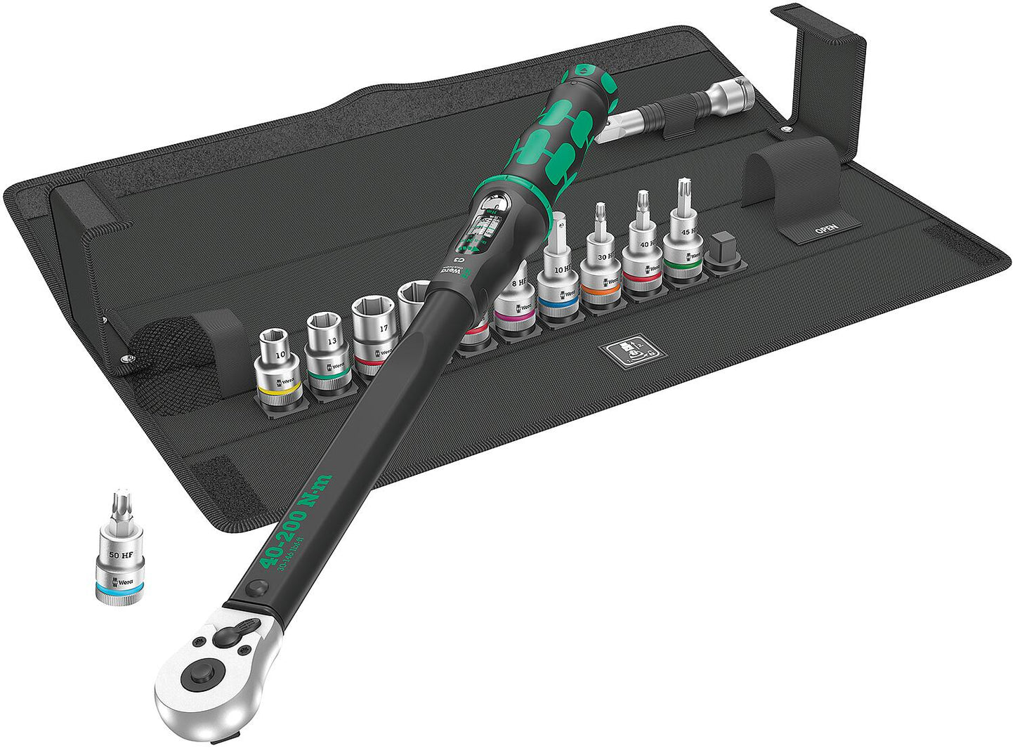 WERA 13-piece torque wrench set, 40 - 200 Nm