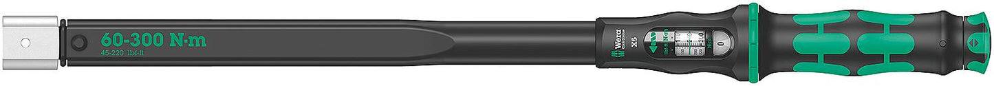 WERA torque wrench for 14x18mm insert tools, 40 - 200 Nm, length 480mm