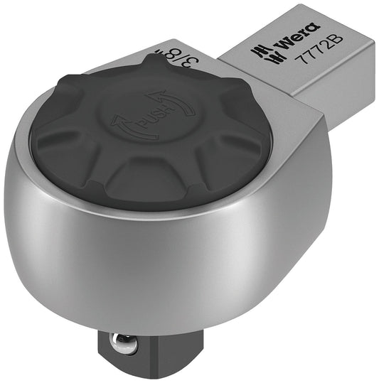 Wera 7772 A insert ratchet, 9 x 12 mm connection, reversible, push-button release, 1/4" drive