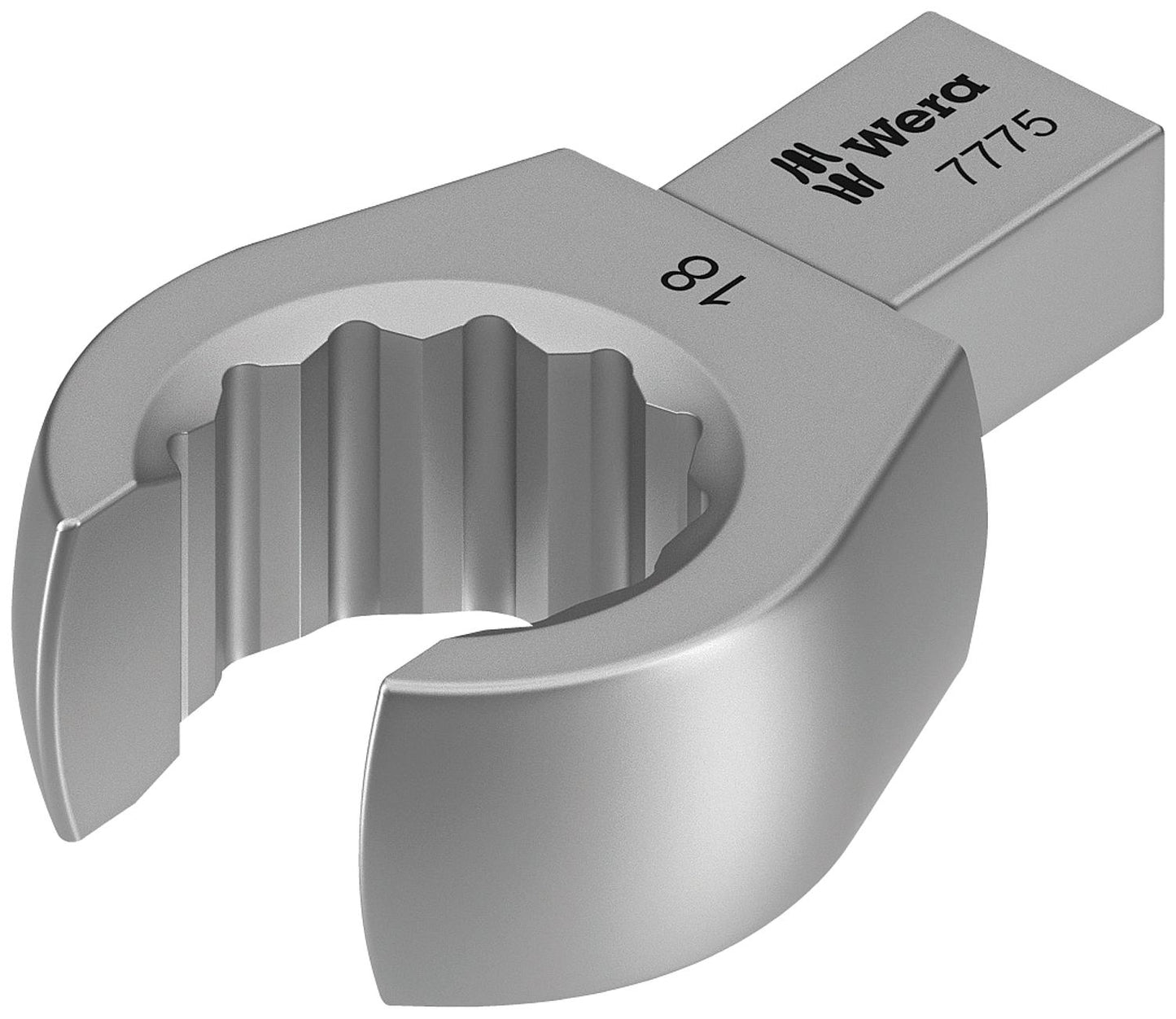 Insert ring wrench, open Wera 7775, 9 x 12mm connection, form B, wrench size 18.0 mm