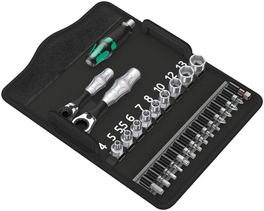 Steckschlüsselsatz WERA 28-teilig 1/4" Zyklop Mini