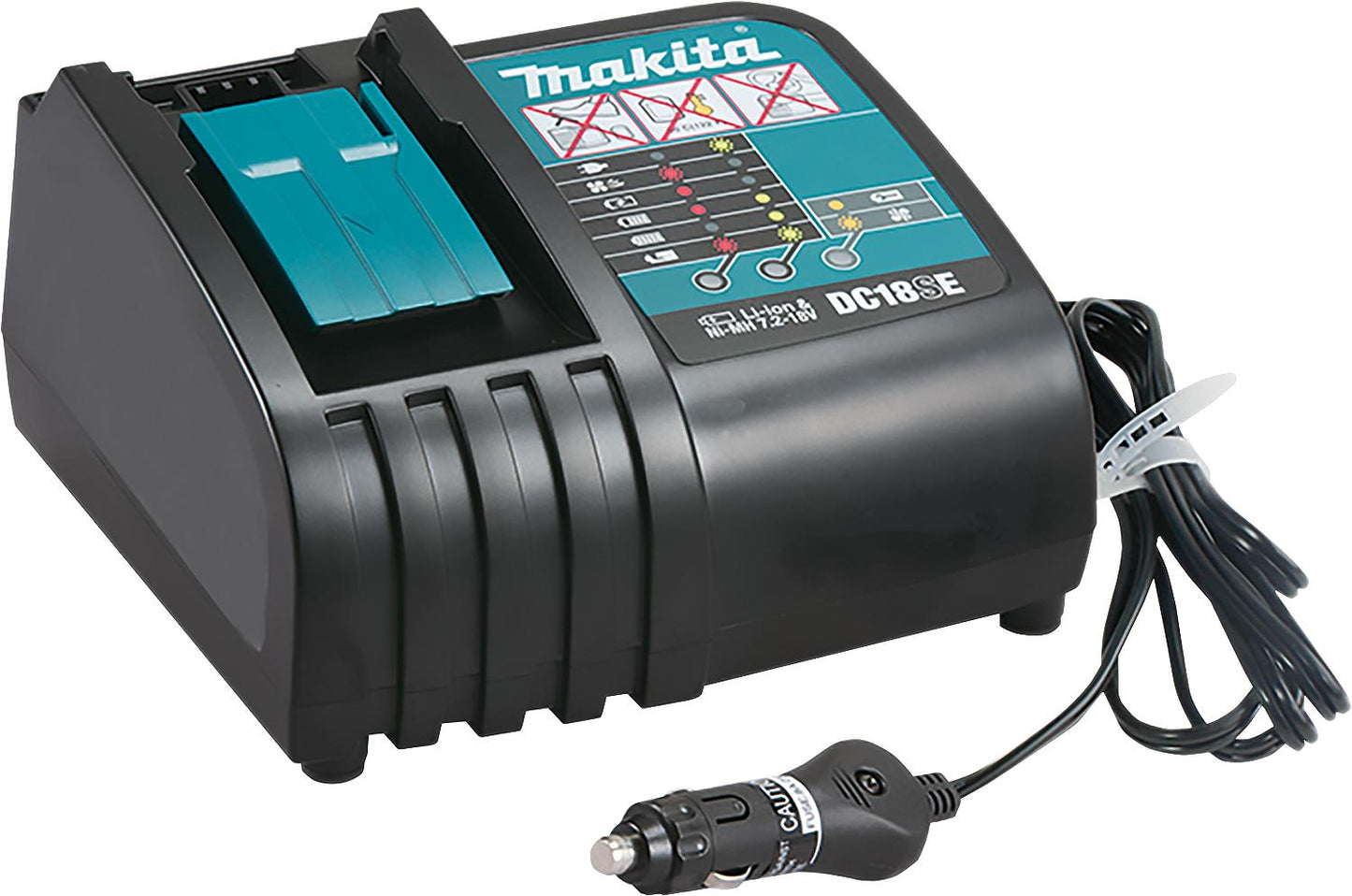 Akku-Auto-Ladegerät MAKITA DC18SE mit 12V oder 24V Spannung für 14,4V und 18V