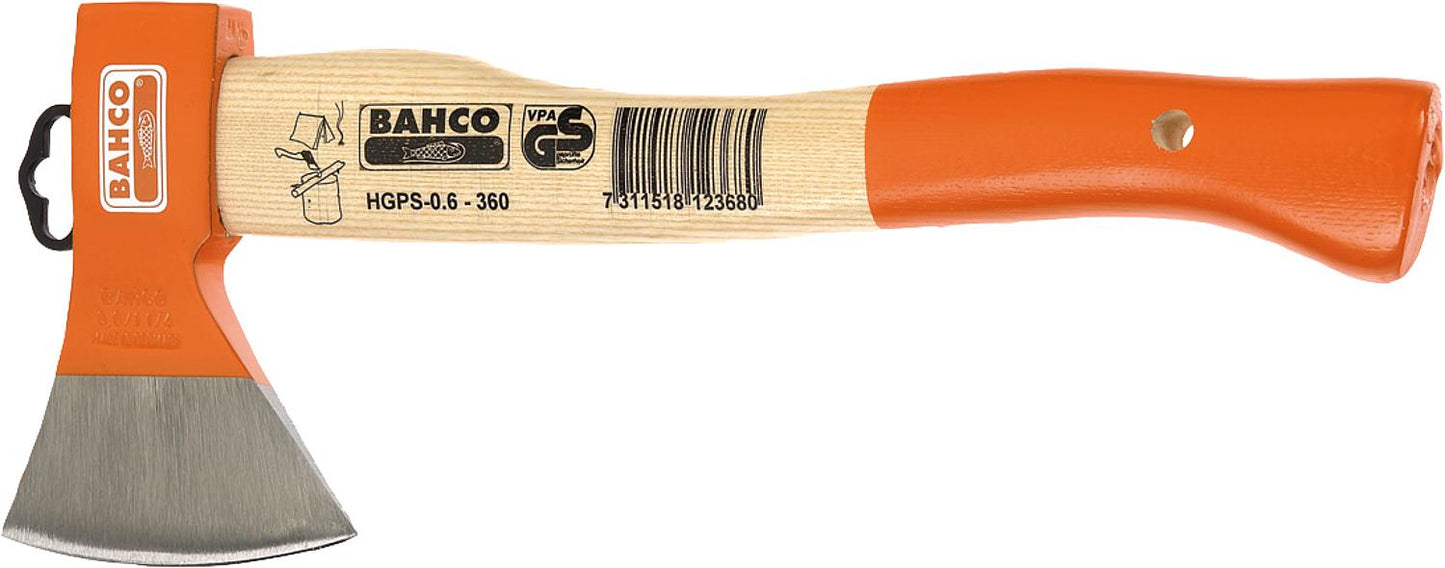 BAHCO axe, ash handle 360mm long, 800g plastic wedged