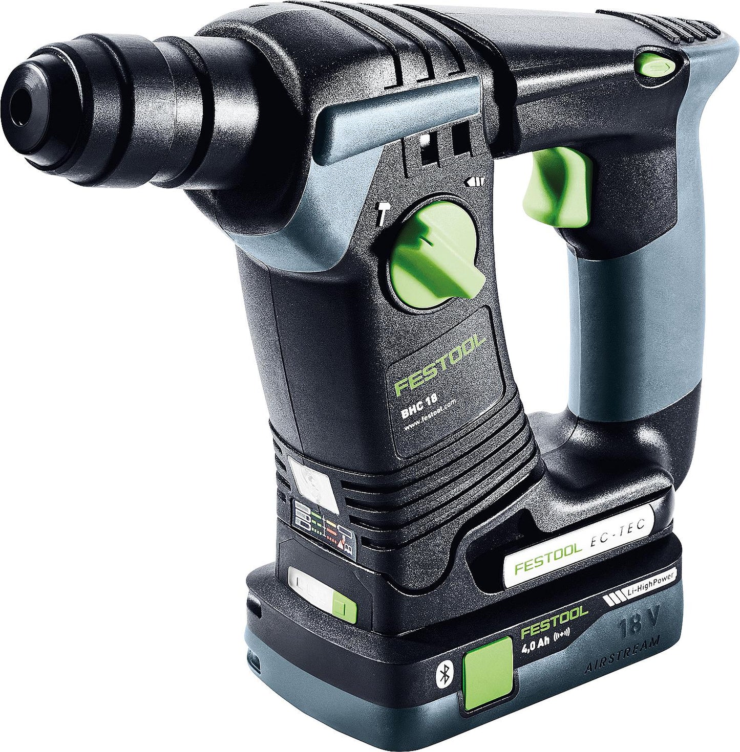Festool 18 V BHC 18 HPC 4.0 I-Plus cordless rotary hammer with 2x 4.0 Ah batteries and charger