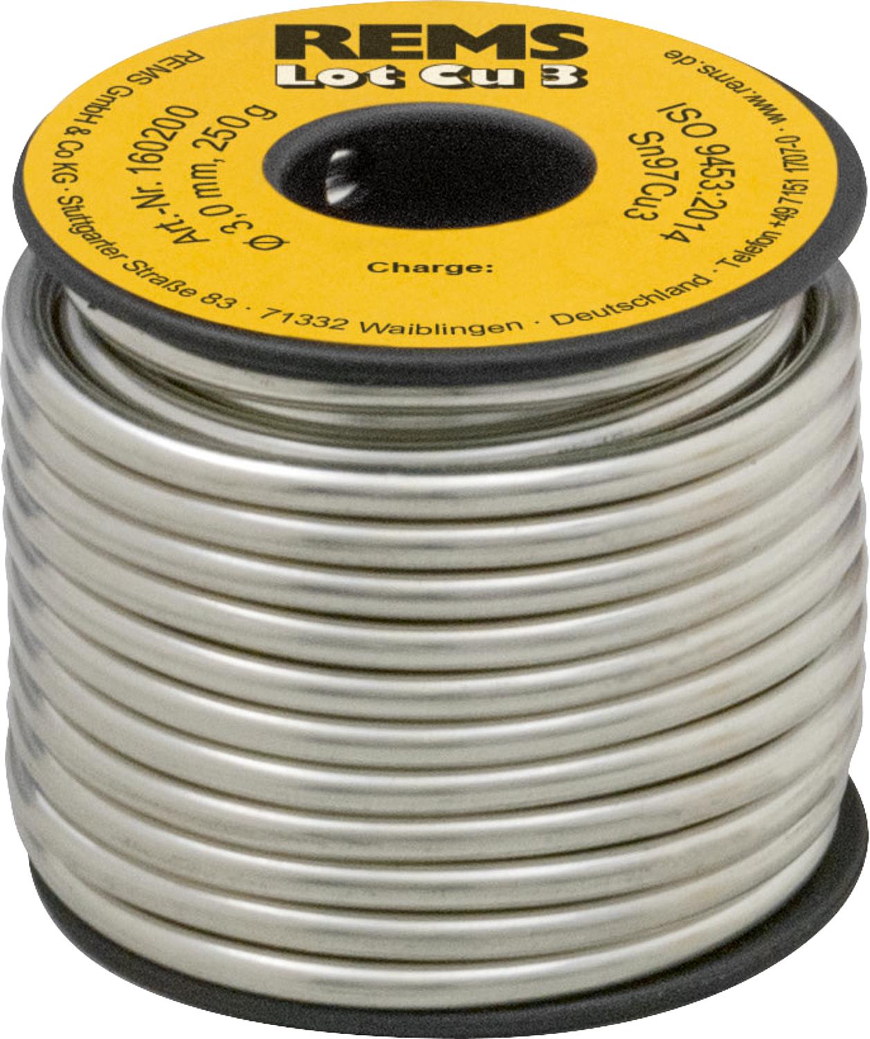 REMS soft solder Cu 3, coil 250g, Sn97Cu3