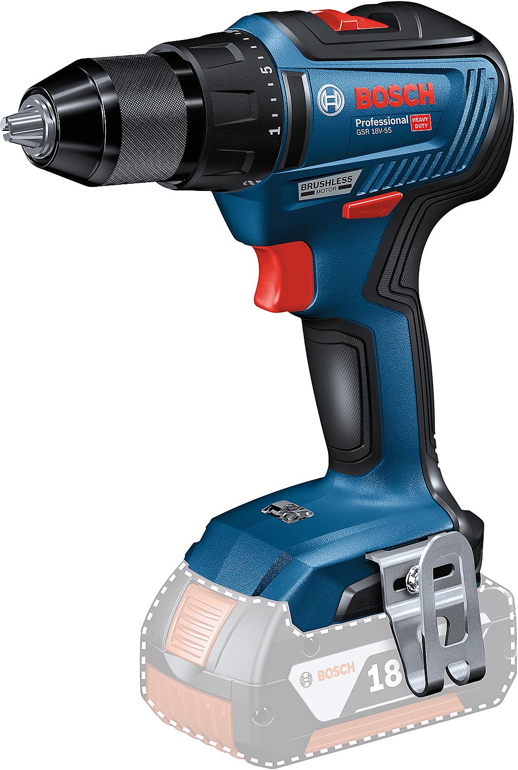Bosch 18V GSR 18V-55 cordless drill/driver without batteries and charger
