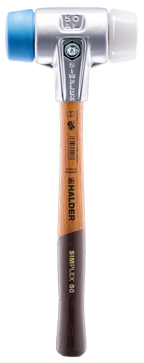 Marteau à embout souple SIMPLEX HALDER® avec boîtier en aluminium