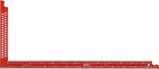 Carpenter's square ZWCA 600, 600 mm, leg width 35 mm, marking holes