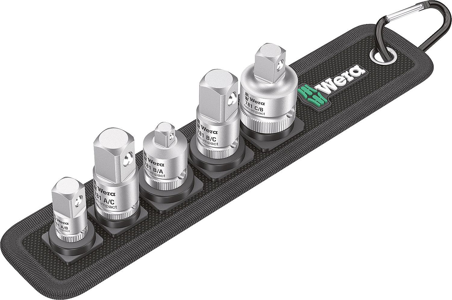 Adapter-Satz WERA®, 6-teilig Vergrösserungs- und Reduzierstücke in Transporttasche