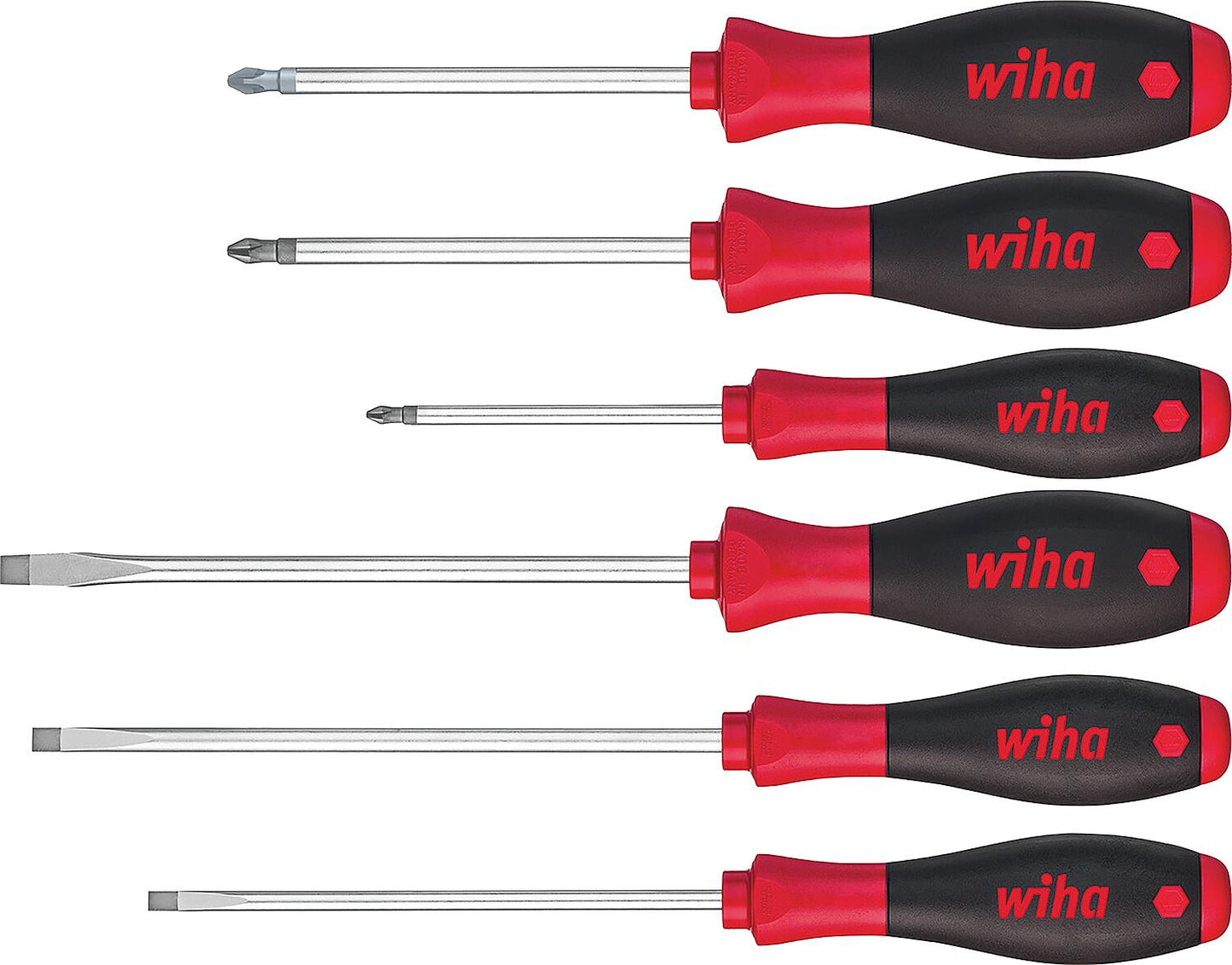 Wiha® SoftFinish screwdriver set, 6-piece