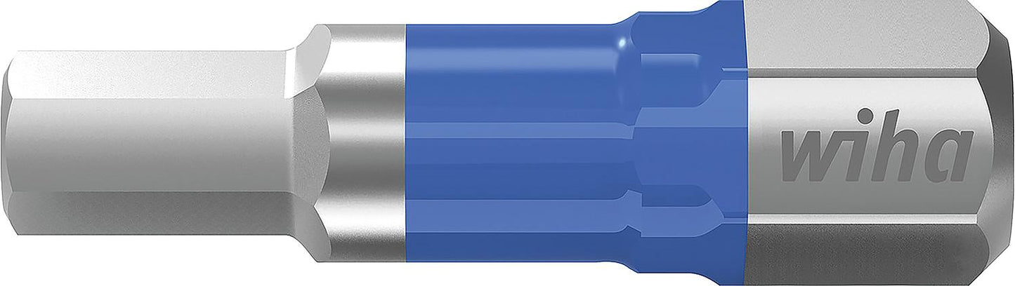 Wiha 7013T impact screwdriver with 1/4" drive, short, with torsion zone, 3.0 x 25 mm, pack of 5