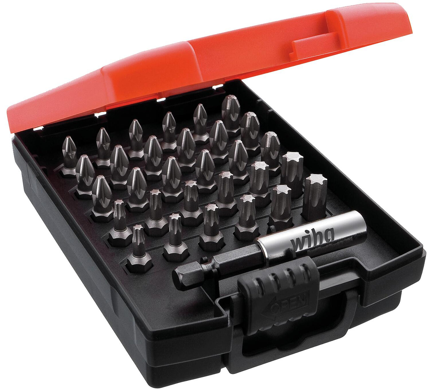 Wiha® bit set, Pozidriv, Torx® 25 mm, 32-piece, 1/4"