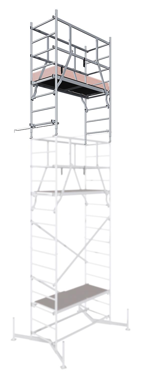 MONTO ClimTec aluminum work scaffold, 2nd extension, working height approx. 7.00 m
