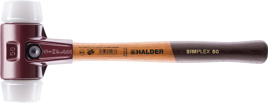 SIMPLEX soft-faced hammer Halder with TE housing and wooden handle, Superplastic, Ø 30 mm