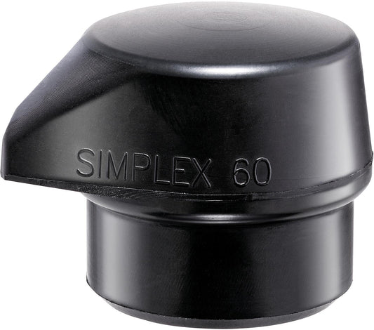 Halder striking insert with stand for SIMPLEX soft-faced hammer, rubber composition, Ø 60 mm
