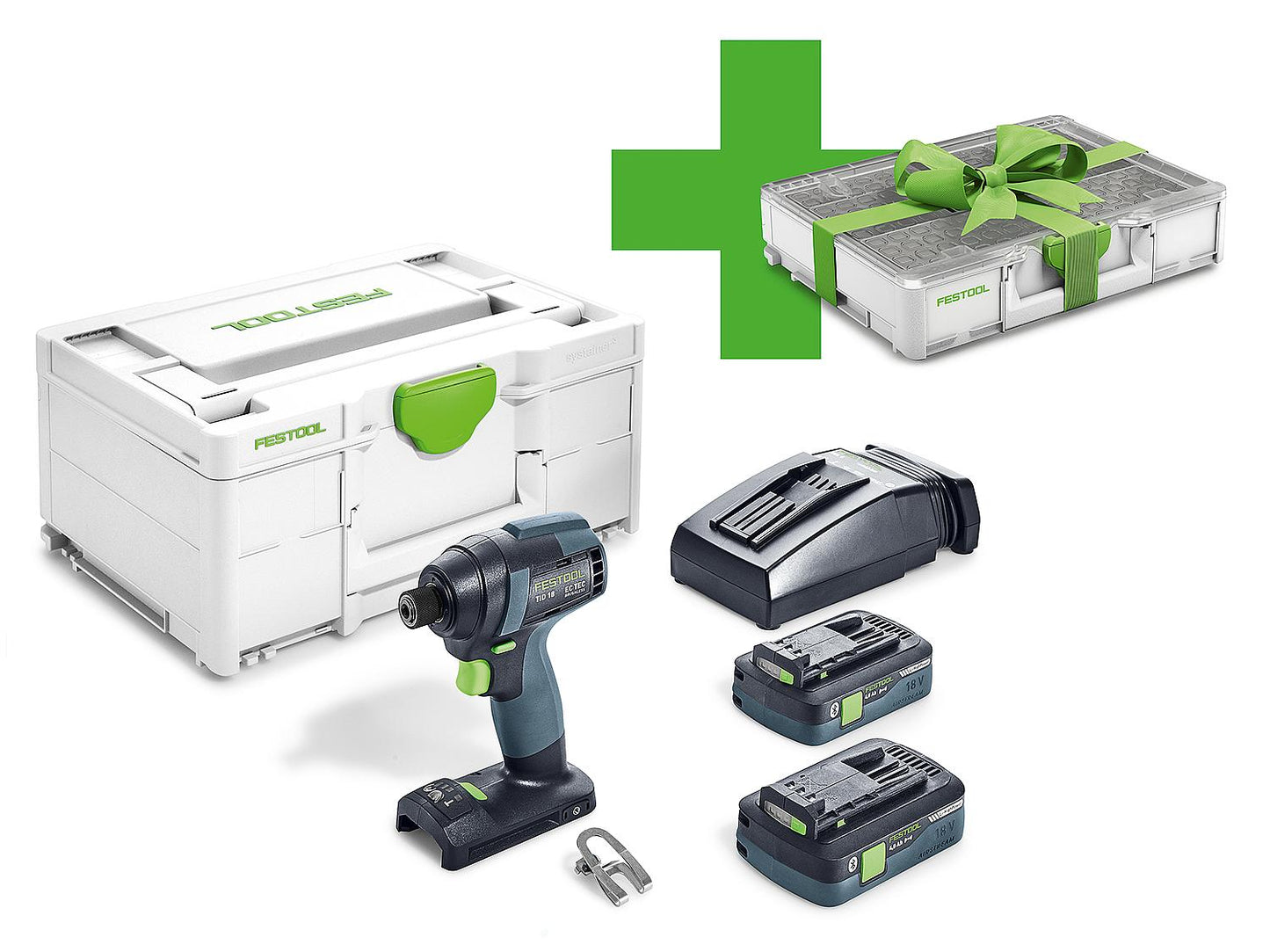 Festool 18V TID 18 HPC 4.0 I-Plus cordless impact wrench with 2x 4.0 Ah batteries and charger including Systainer