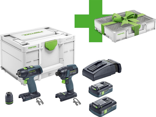 Akku-Schrauber Set 577431, 18 V mit 2 x 4,0 Ah Akkus, 1 x Ladegerät + gratis Systainer Organizer