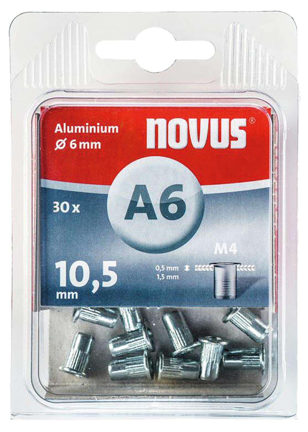 écrous à sertir aveugles en aluminium