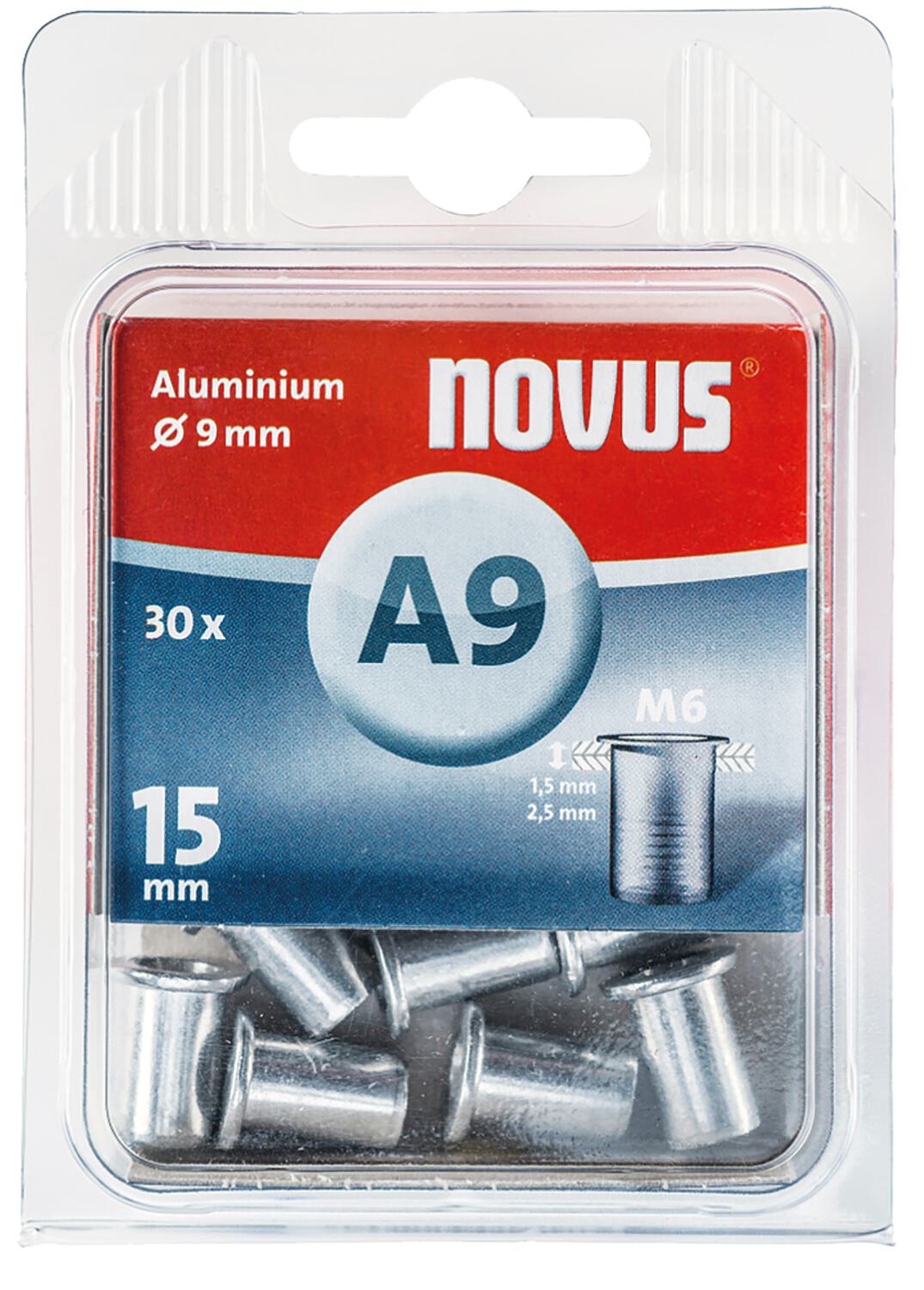 écrous à sertir aveugles en aluminium