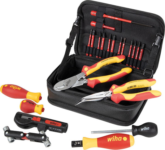 Werkzeug-Set Wiha® für Elektroinstallation, 23-teilig, inkl. Multifunktionstasche