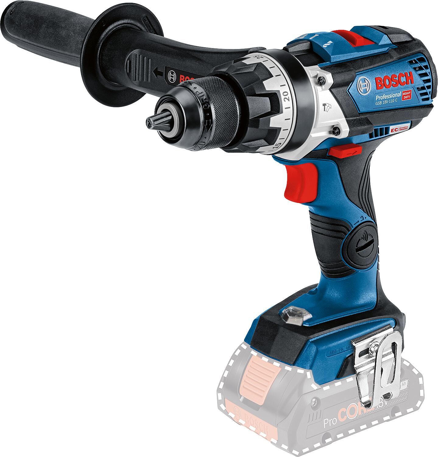 BOSCH GSB 18V-110 C cordless impact drill/driver, 18 V, without battery and charger, with L-Boxx