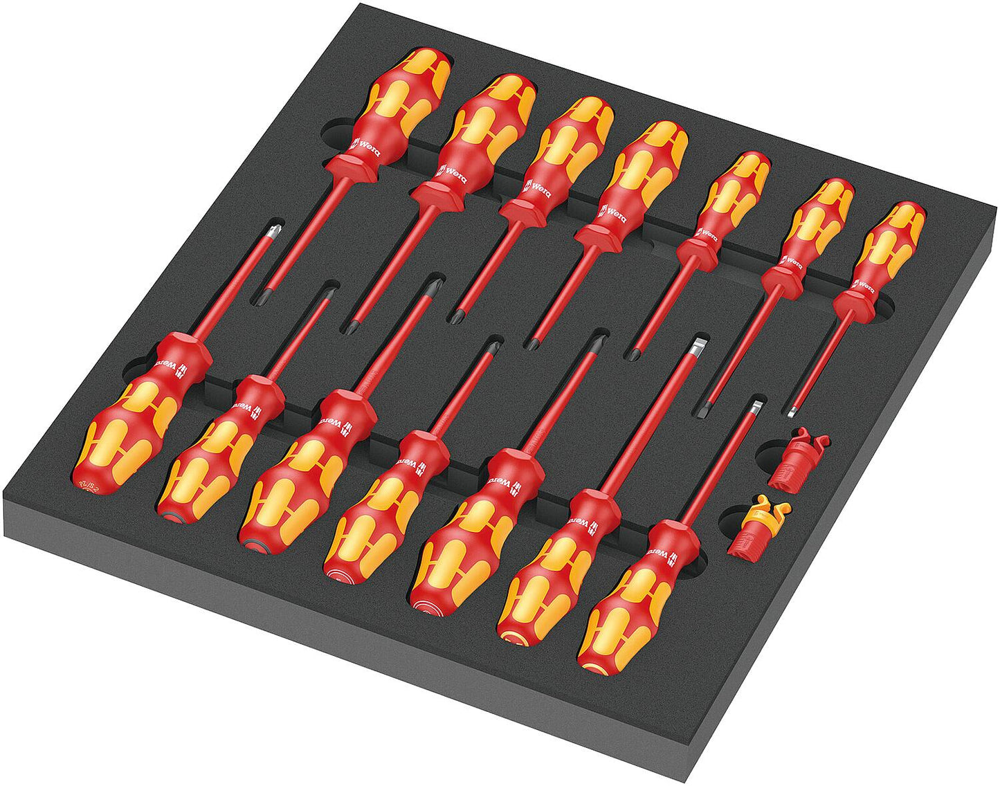 Coffret de 16 tournevis WERA VDE en module mousse