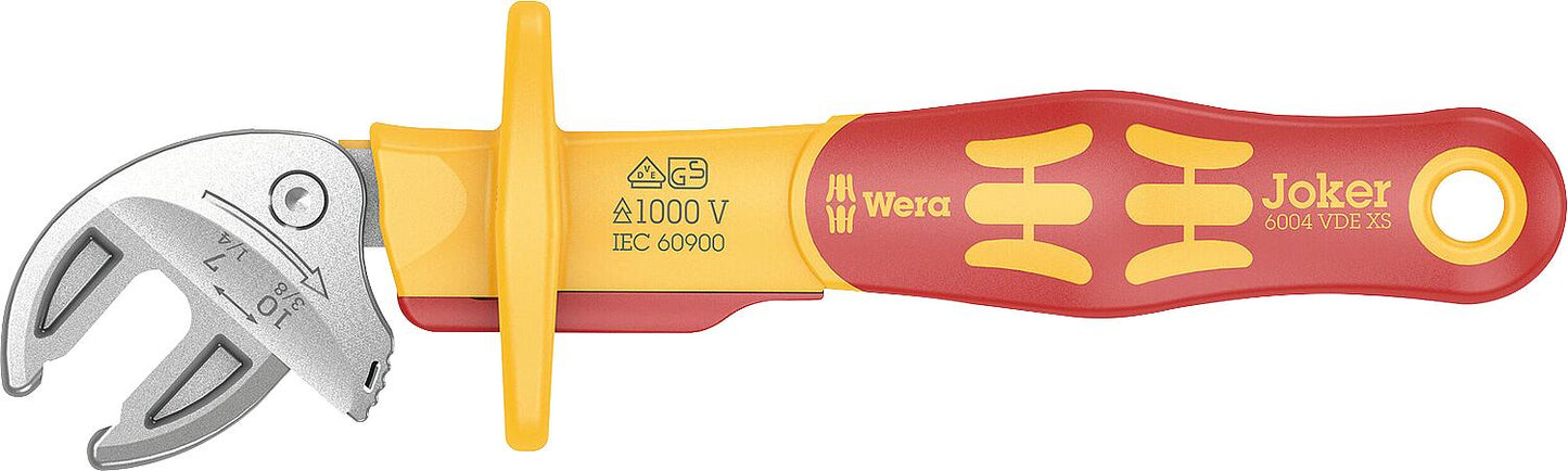 Clé plate VDE Wera 6004 Joker XS auto-ajustable, avec fonction cliquet, SW 7.0 - 10.0