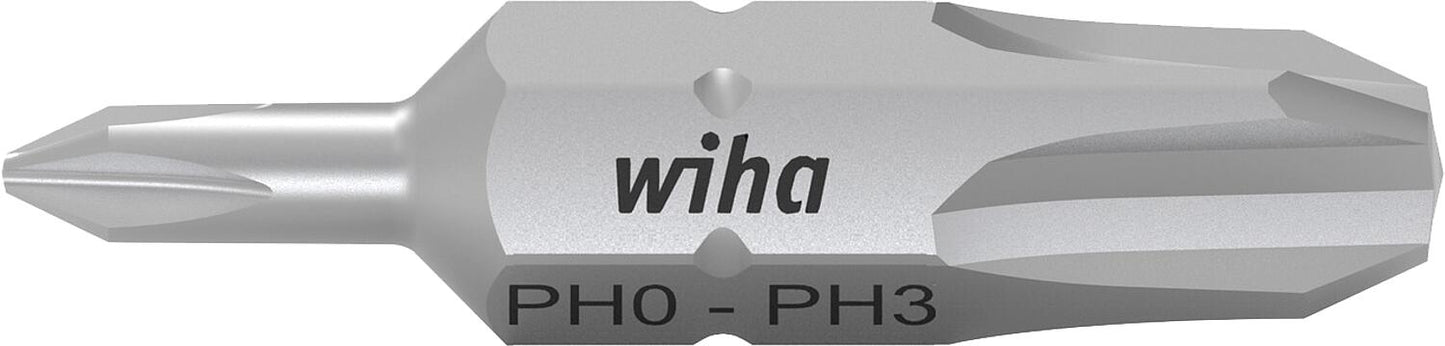 Phillips double bit wiha 7411Z, PH0 - PH3, pack of 10