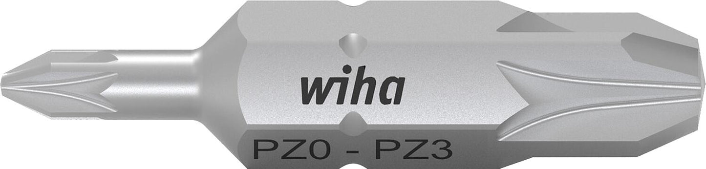 Pozidriv double bit wiha 7412Z, PZ0 - PZ3, pack of 10