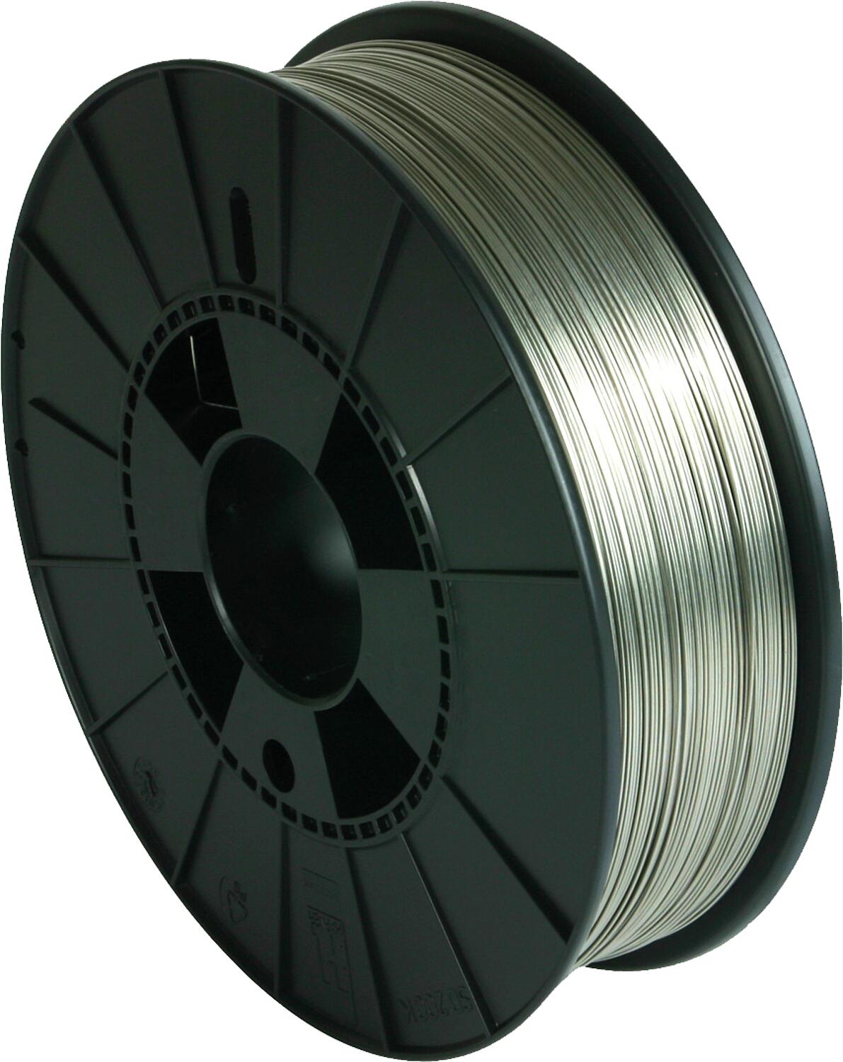 Massivdraht-Rolle 0,8 mm, Rollen-Ø 200 mm, 5kg rostfreier Stahl (316 L)