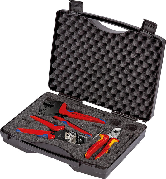Coffret d'outils KNIPEX pour photovoltaïque 97 91 01, 3 pièces, dans une mallette de transport