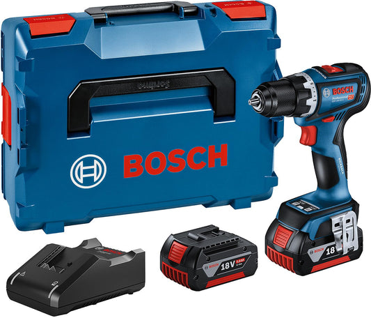 Bosch GSR 18V-90 C cordless drill/driver, 18 V with 2x 5.0 Ah batteries and charger