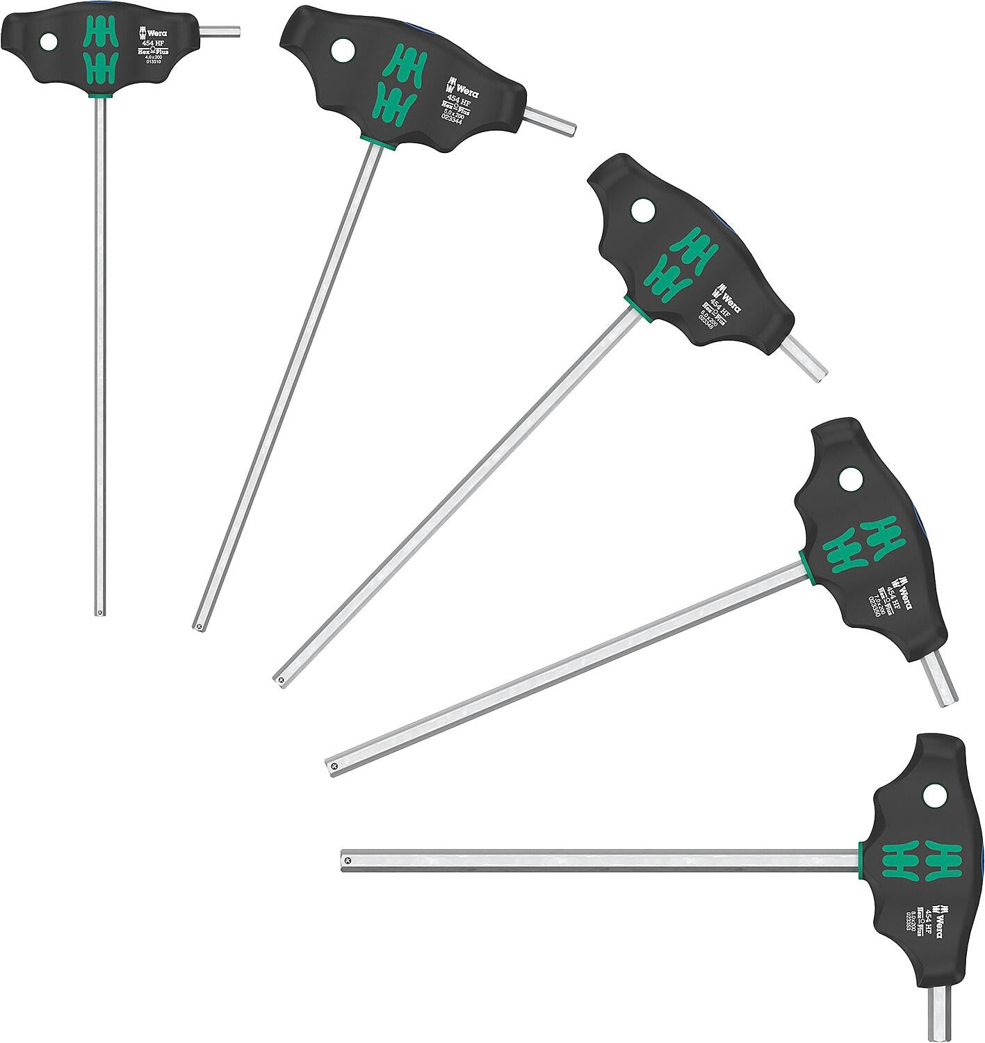 Innensechskant-Schraubendreher-Satz WERA 454/5 HF SHK Set 1 Serie 400 Quergriff, Hex-Plus, Haltefunktion, 5-teilig